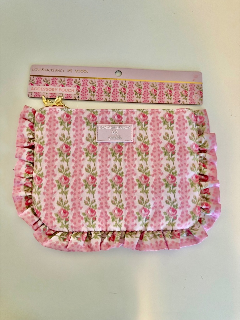 LoveShackFancy x Target Yoobi Accessory Pouch in Blooming Heirloom